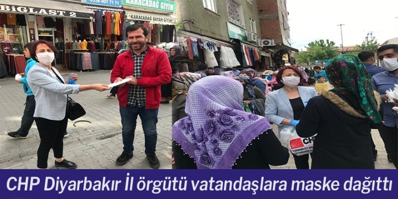 CHP Diyarbakır İl örgütü vatandaşlara maske dağıttı 