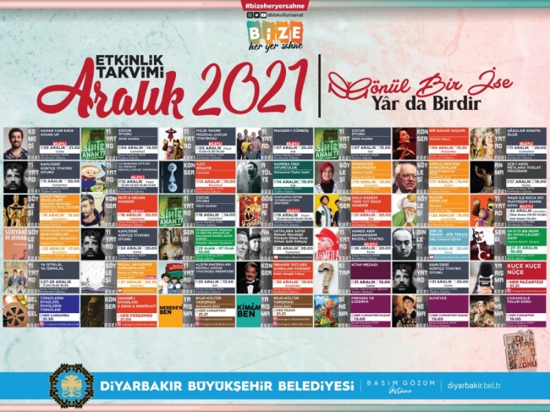 Diyarbakırlılar 2021 yılını kültür ve sanatla bitirecek 