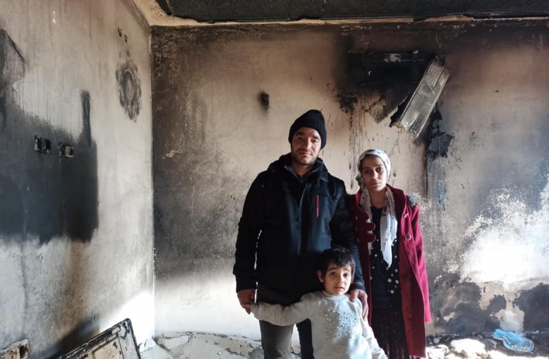Ergani'de evde yangın