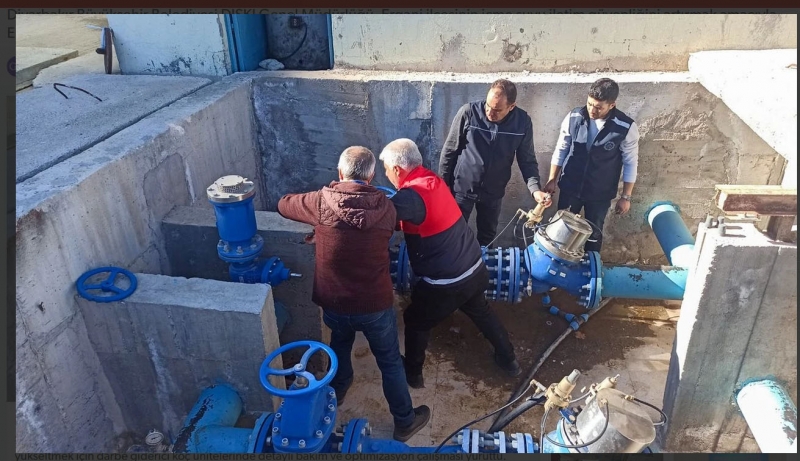 Ergani’de içme suyu iletim güvenliği teknik çalışmalarla güçlendirildi