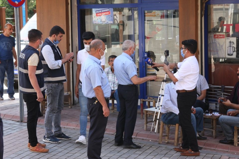 Ergani'de maske denetimi yapıldı