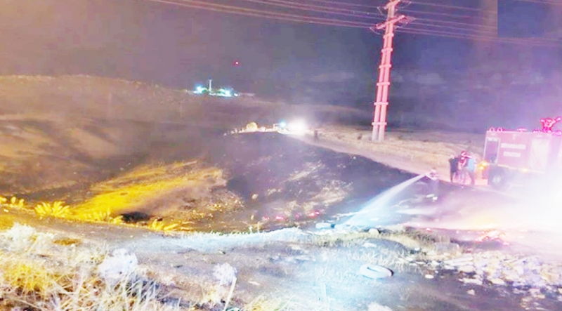 Ergani’de yangın