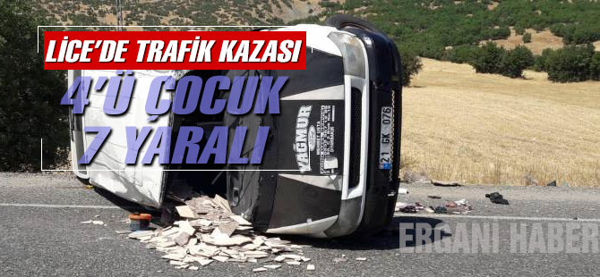 Lice'de kaza: 4’ü çocuk 7 yaralı