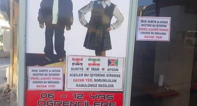 Suriyeliler bu iş yerine girerse dayak yer