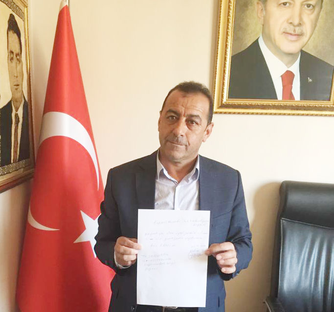 Tunç,AK Parti Ergani ilçe üyeliğinden istifa etti