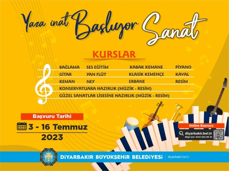 Yaz sanat kurslarına kayıtlar başladı 