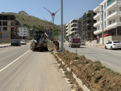 30’luk Caddede İlk Kez Otomatik Sulama Sistemli Peyzaj Çalışması