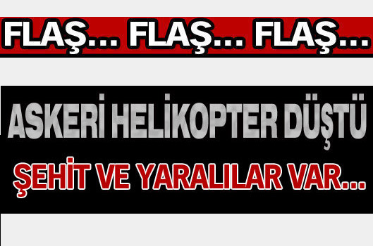 Askeri helikopter düştü