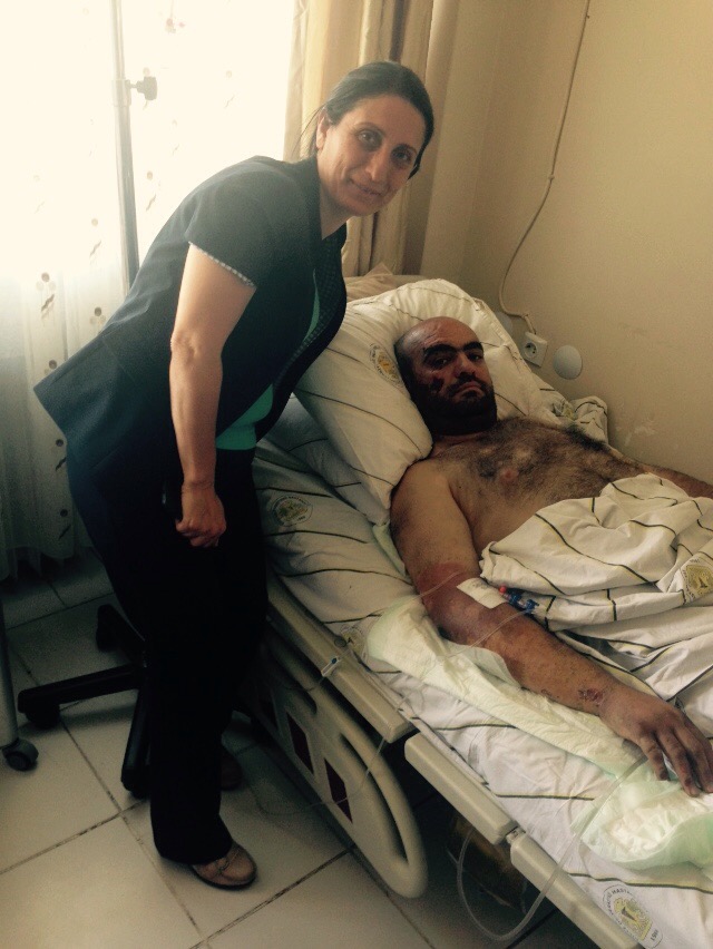 TAŞKIN, YARALILARI HASTANEDE ZiYARET ETTi