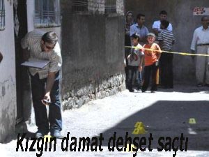 Kızgın damat dehşet saçtı