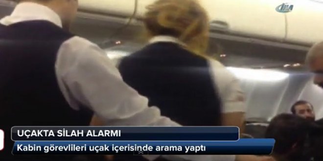 Diyarbakır uçağında 'silah' paniği !