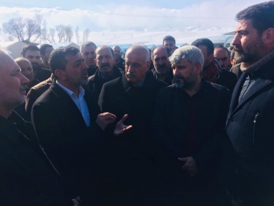 Ergani Belediye Başkanı Kaya deprem bölgesinde