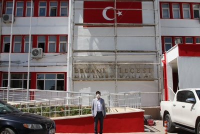 Ergani Hükümet Konağı'nda onarım sürüyor