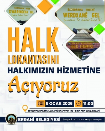 Ergani ilçesinde halk lokantası açılıyor