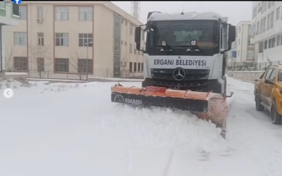 Ergani yine beyaza büründü