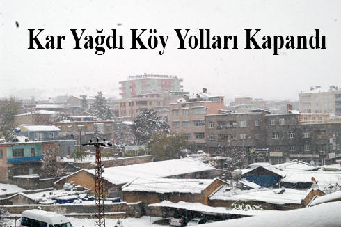 Kar Yağdı Köy Yolları Kapandı