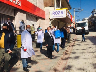Ergani'de koronavirüs tedbirleri