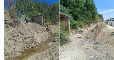 Ergani'deki tarihi Gülbaran  çeşmesi havada asılı kaldı