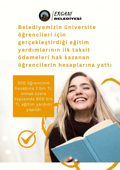 Erganili üniversite öğrencilerine eğitim desteği: İlk ödeme yapıldı