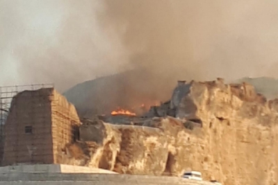 HASANKEYF KALESİ’NDE YANGIN