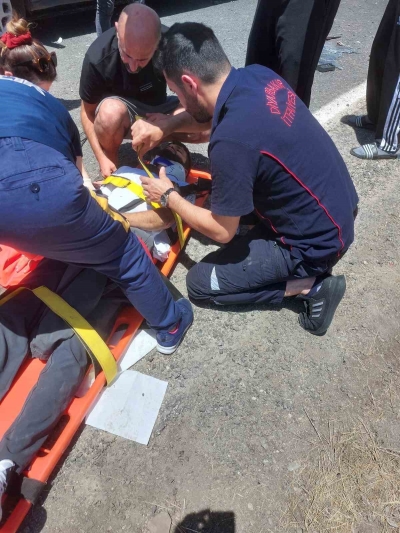 Kontrolden çıkan otomobil takla attı: 1 yaralı