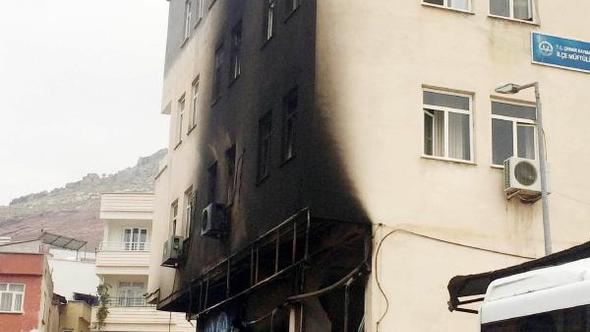 Müftülüğün bulunduğu binada korkutan yangın