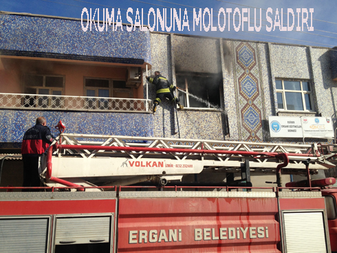 OKUMA SALONUNA MOLOTOFLU SALDIRI