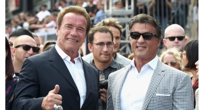 Schwarzenegger ve Stallone arasında 'bıçak düellosu'