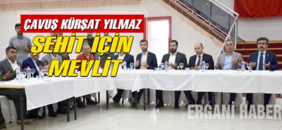 Şehit için mevlit okutuldu