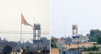 Suriye sınırında YPG bayrakları indirildi