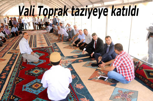 Vali Toprak taziyeye katıldı