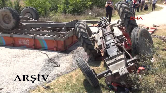 Ergani'de traktör devrildi: 1 ölü